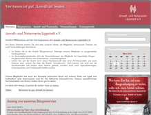 Tablet Screenshot of anwaltverein-lippstadt.de